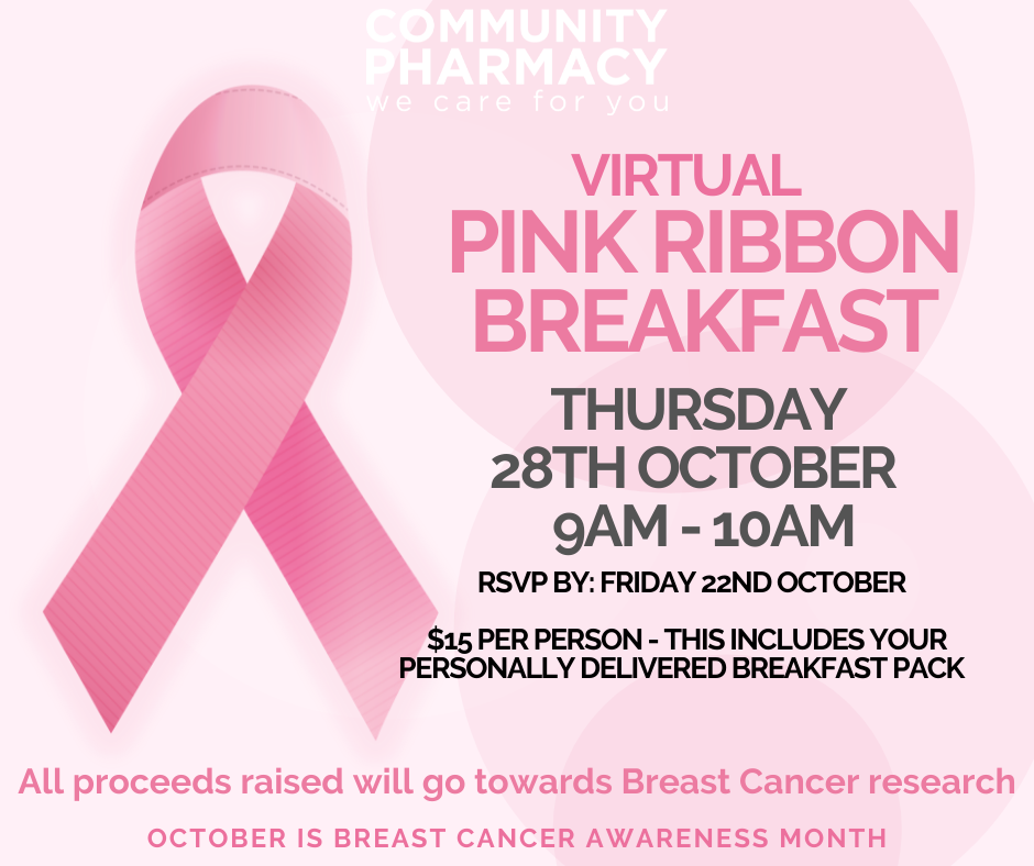 Community Pharmacy Online Pink ribbon breakfast FB Post