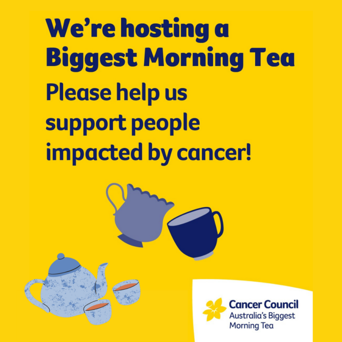 Biggest Morning Tea – Save The Date