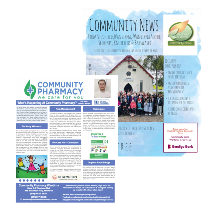 Community Pharmacy Wantirna feature in the Studfield News